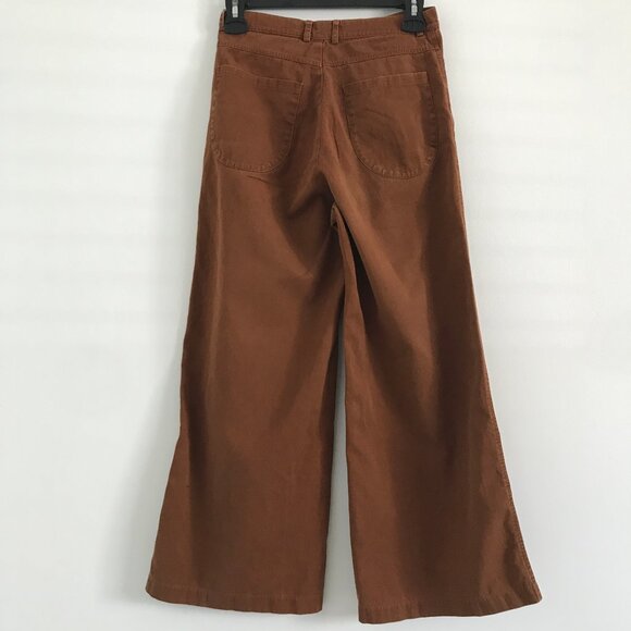 SELVA NEGRA WOMENS PANTS BROWN WIDE LEG CORDUROY 2 - Picture 4 of 11